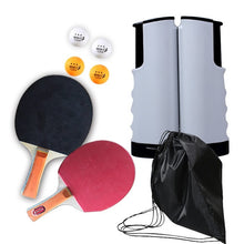Load image into Gallery viewer, Ping Pong Portable Set 2020 Table Tennis Retractable Net Training Robot Rubber Film Professional Red Ping Pong Accessories Set
