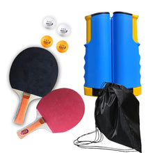 Load image into Gallery viewer, Ping Pong Portable Set 2020 Table Tennis Retractable Net Training Robot Rubber Film Professional Red Ping Pong Accessories Set
