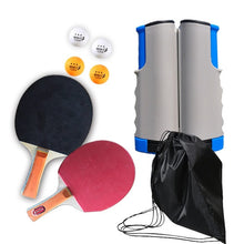 Load image into Gallery viewer, Ping Pong Portable Set 2020 Table Tennis Retractable Net Training Robot Rubber Film Professional Red Ping Pong Accessories Set
