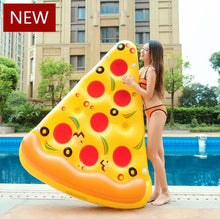 Load image into Gallery viewer, Giant 180cm Inflatable Pizza Slice Pool Floats Swimming Ring Floating Row For Childen Adults Water Toys Mattress Sea Party
