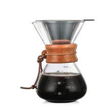 Load image into Gallery viewer, Glass Coffee High-temperature Resistant Glass 400ML Coffee Pot Barista Coffee Maker Pour Over Coffee Server Tea Percolators#2
